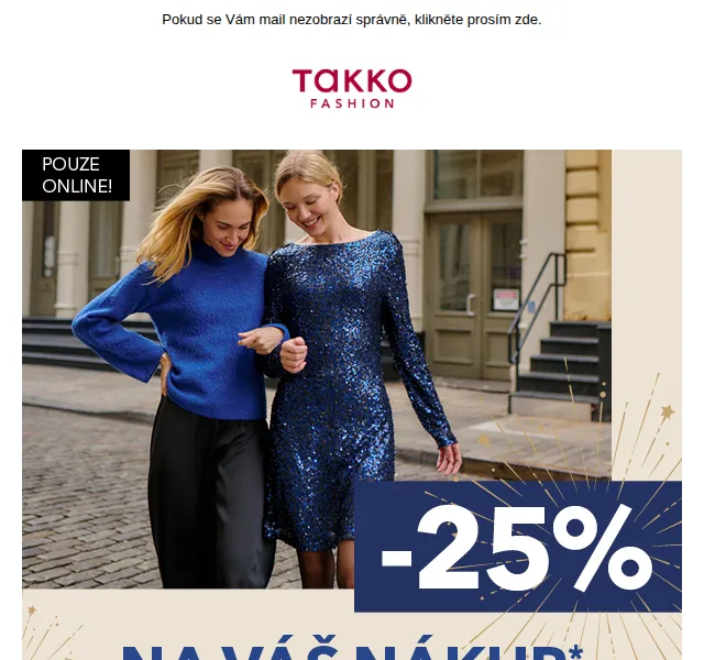 Takko Fashion: Sleva 25 % na celý sortiment – červen 2026 | Nuslet.cz