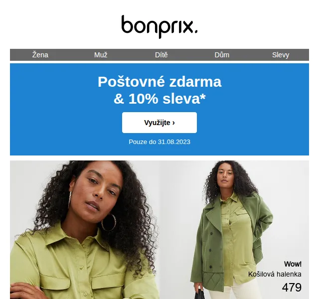 bonprix: 10% sleva a poštovné zdarma – červenec 2026 | Nuslet.cz