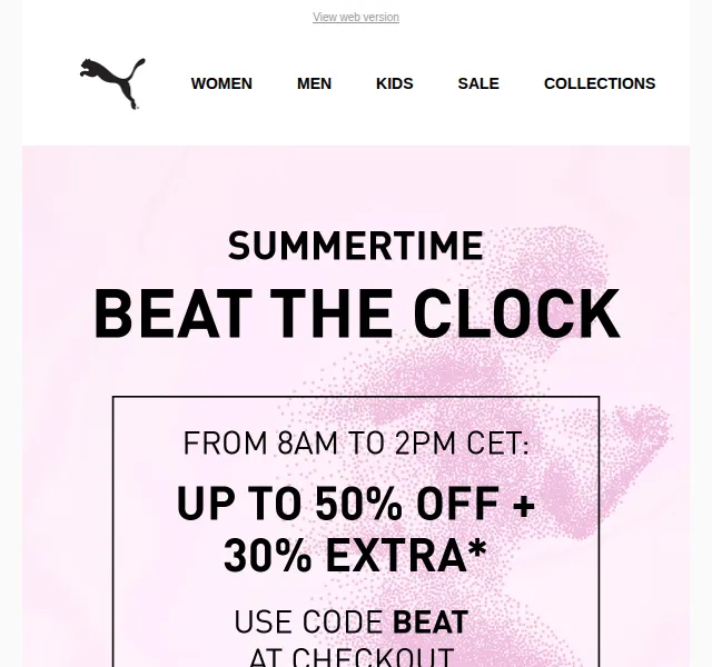PUMA: BEAT THE CLOCK – až 50% sleva + 30% extra – červen 2026 | Nuslet.cz
