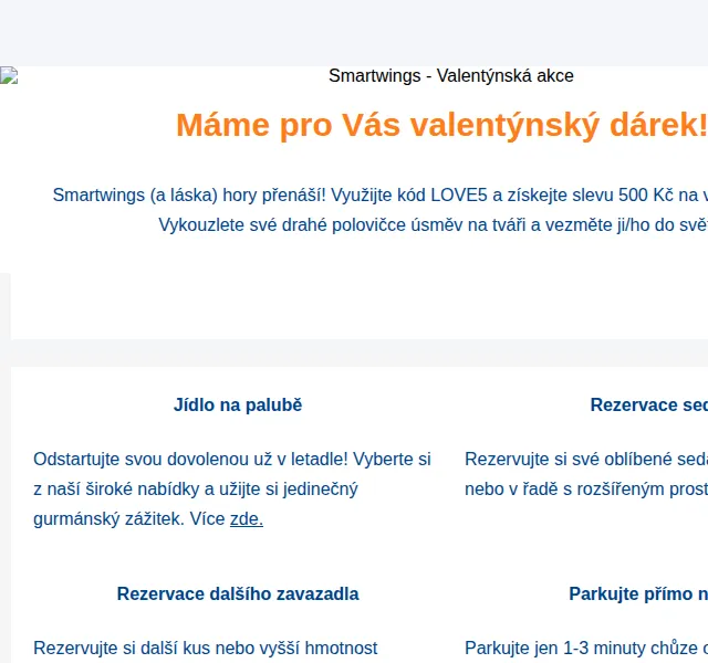 Smartwings: sleva 500 Kč na všechny lety – květen 2026 | Nuslet.cz