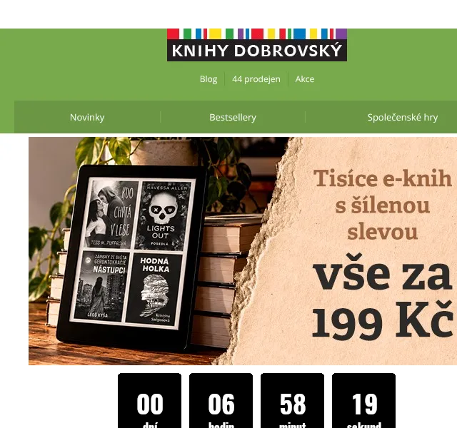 KnihyDobrovsky.cz: E-knihy 199 Kč – září 2026