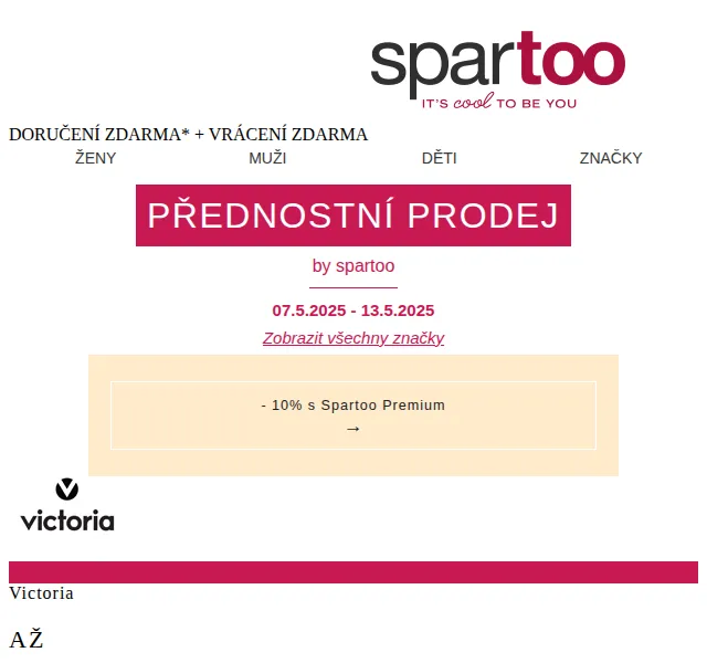 Spartoo: Sleva až -50 % na Victoria, DC Shoes, Art of Soule, Desigual – červen 2026 | Nuslet.cz