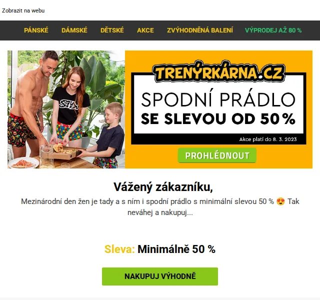Lukáš z Trenýrkárna.cz: Sleva minimálně 50 % na spodní prádlo – červen 2026 | Nuslet.cz