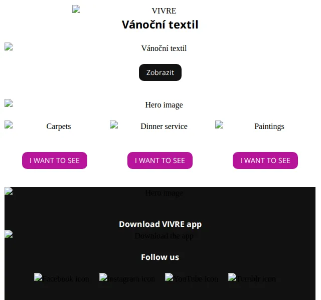 Vivre: Vánoční textilní kolekce – červen 2026 | Nuslet.cz