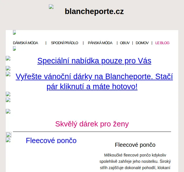 Blancheporte: -30 % na dárky pro celou rodinu – prosinec 2022 | Nuslet.cz