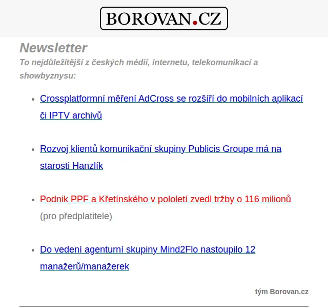 Aleš Borovan: AdCross měření, PPF růst – červen 2026 | Nuslet.cz