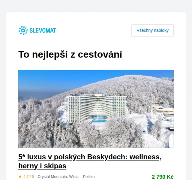 Slevomat: 5* luxus v polských Beskydech od 2 790 Kč – červen 2026 | Nuslet.cz