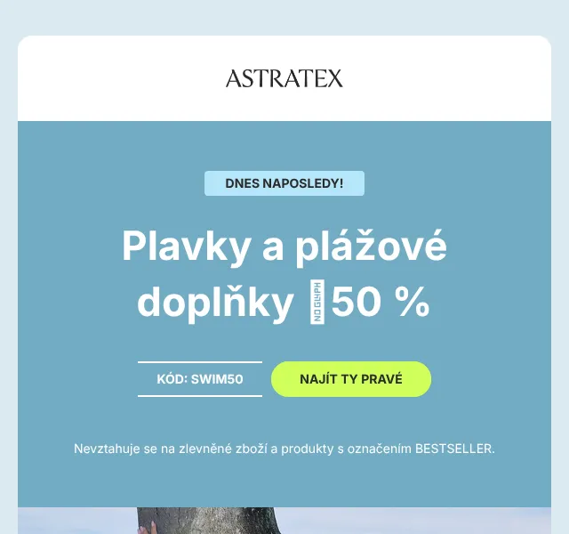 Astratex: Plavky 50 % – červen 2026 | Nuslet.cz
