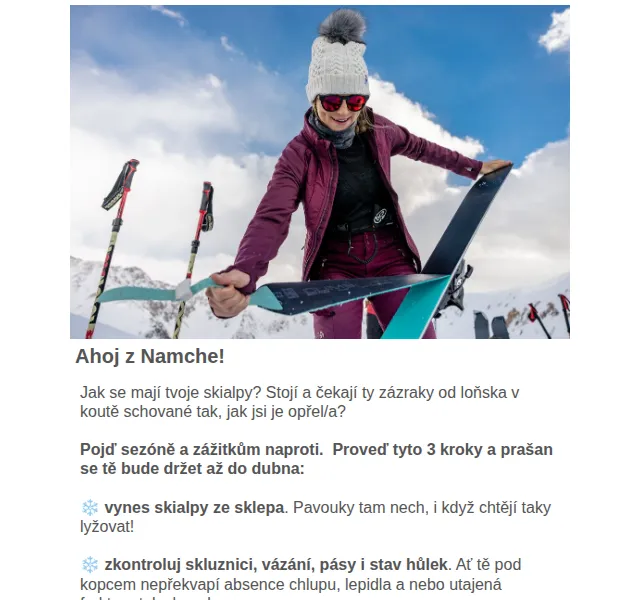 Namcheshop: Servis skialp na sezonu – červen 2026 | Nuslet.cz