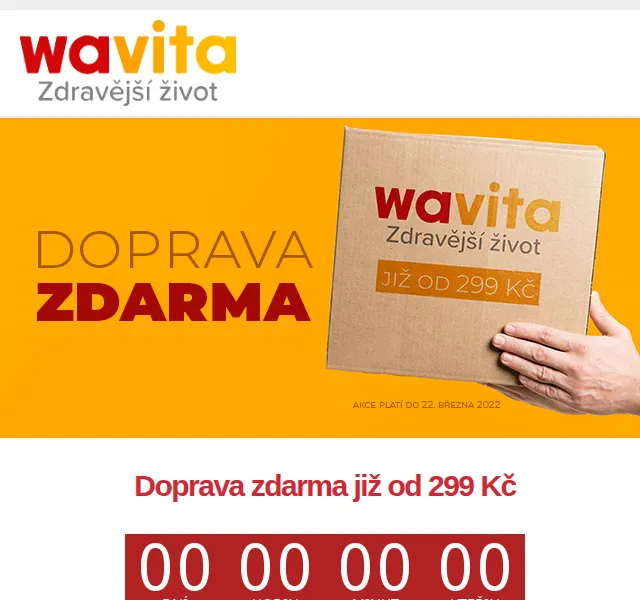 Wavita: Doručení zdarma od 299 Kč – červen 2026 | Nuslet.cz