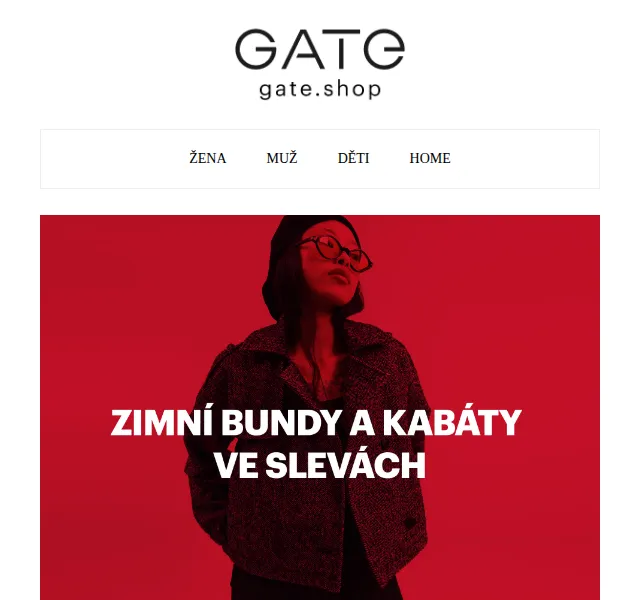 Gate.shop: Zimní bundy a kabáty od 398 Kč – červen 2026 | Nuslet.cz