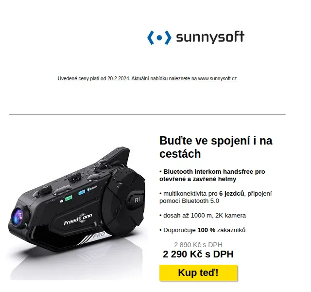Sunnysoft.cz: Bluetooth interkom, endoskop, TV box – květen 2026 | Nuslet.cz