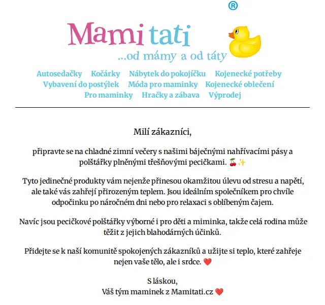 Mamitati.cz: Termofory Cherry Life – červenec 2026 | Nuslet.cz
