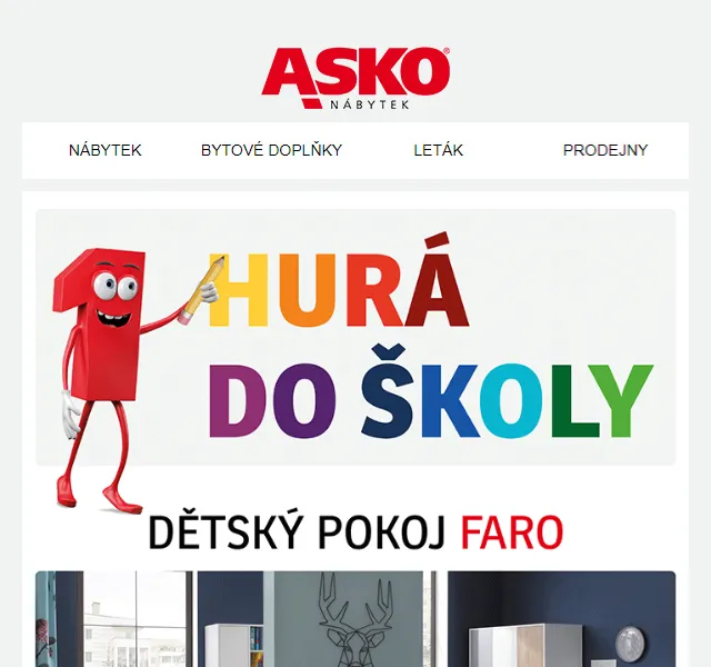 Asko Nábytek: Nábytek do dětského pokoje a pracovny – červenec 2026 | Nuslet.cz