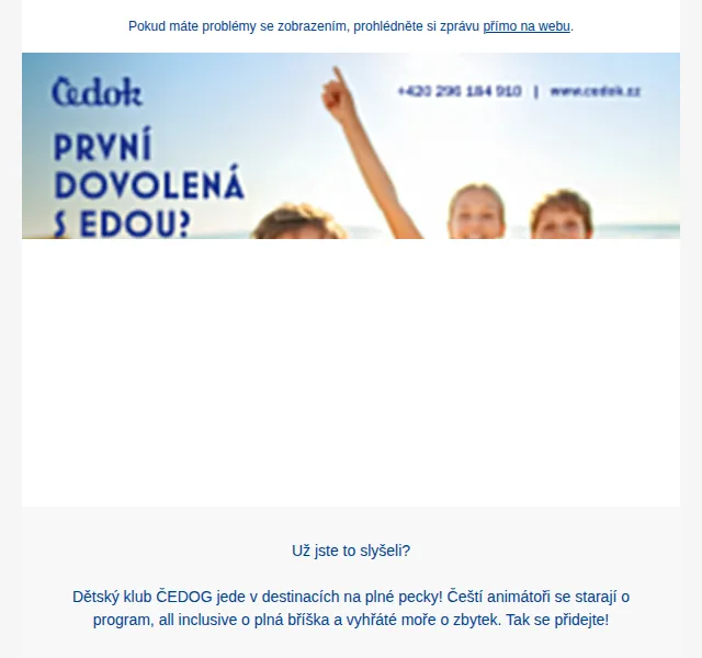 Čedok: Dětský klub ČEDOG – týden od 16 390 Kč – červen 2026 | Nuslet.cz