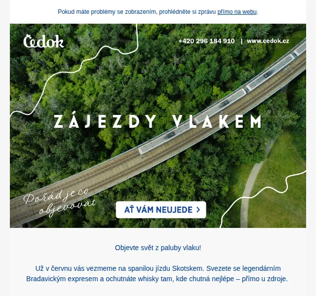 Čedok: Vlakové zájezdy 2026 – Skotsko, Norsko, Tatry – červen 2026 | Nuslet.cz
