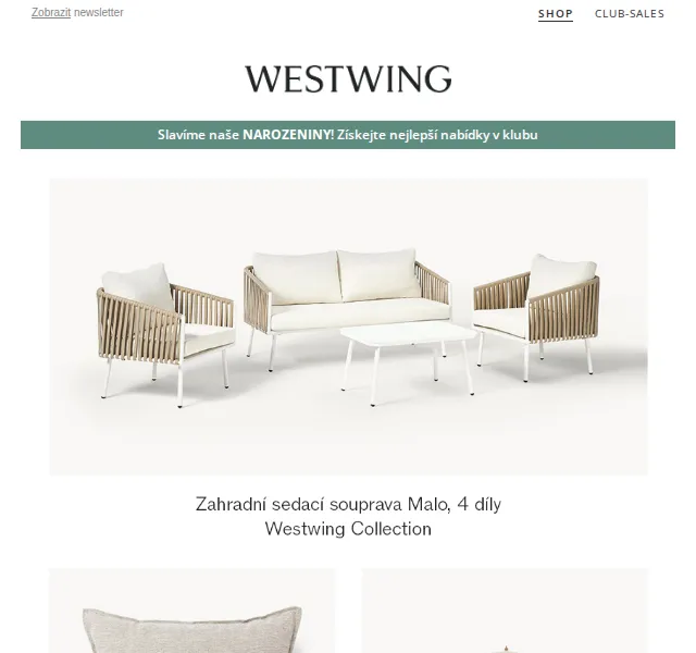 Westwing: Bestsellery exteriér 2024 – červen 2026 | Nuslet.cz