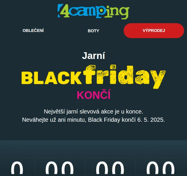 4camping.cz: Jarní Black Friday slevy – červen 2026 | Nuslet.cz