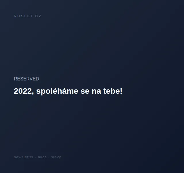 RESERVED: Novoroční kolekce – červen 2026 | Nuslet.cz