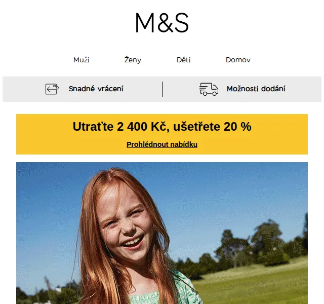 Marks and Spencer: Jarní styl s 20% slevou – červenec 2026 | Nuslet.cz