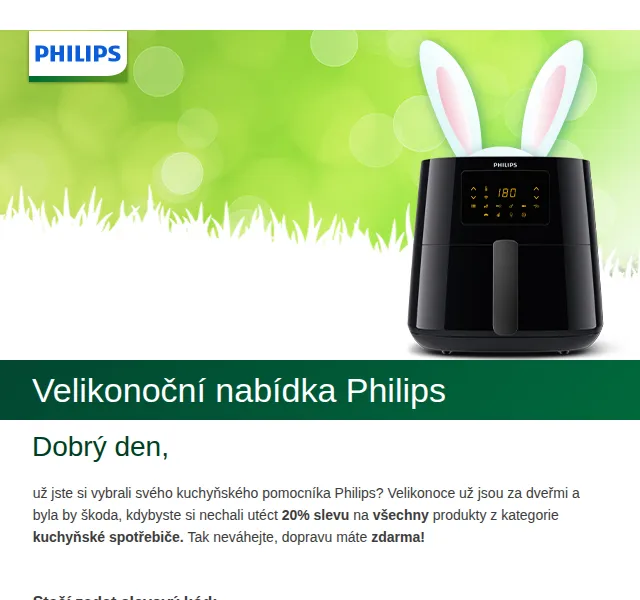 Philips: 20% sleva na kuchyňské spotřebiče – červen 2026 | Nuslet.cz