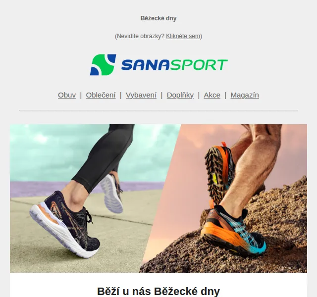 Sanasport: Běžecké dny – nová kolekce běžecké výbavy – červen 2026 | Nuslet.cz