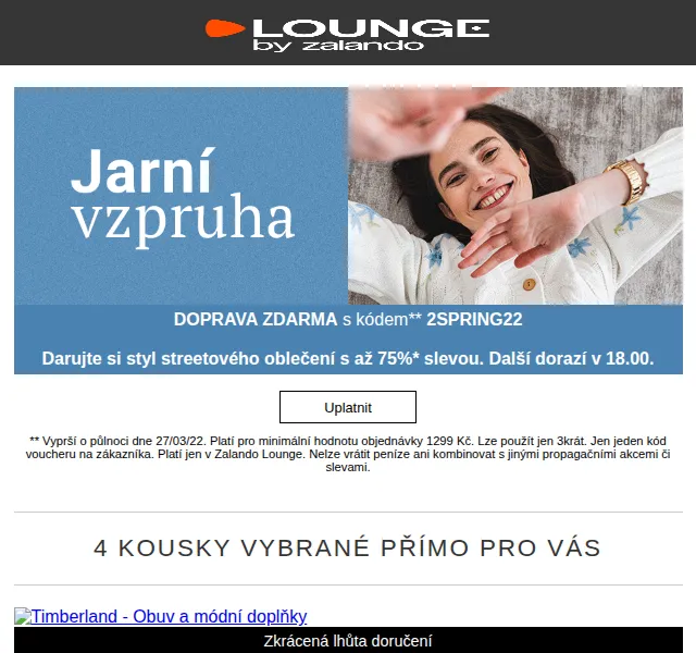 Lounge by Zalando: Timberland, Nike slevy až 75 % – červen 2026 | Nuslet.cz