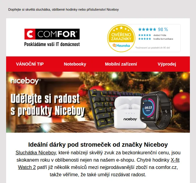 Comfor: Sluchátka Niceboy HIVE Pins 2 ANC od 1 690 Kč – červen 2026 | Nuslet.cz