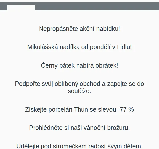 Lidl: Vánoční slevy Thun porcelán –77 % a Mikulášská nadílka – prosinec 2021 | Nuslet.cz