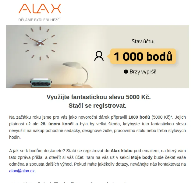 ALAX nábytek: Sleva 5000 Kč na designový nábytek – červen 2026 | Nuslet.cz