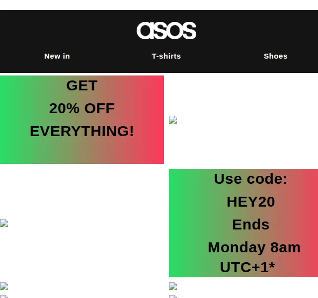 ASOS Sale: 20% na vše – červen 2026 | Nuslet.cz