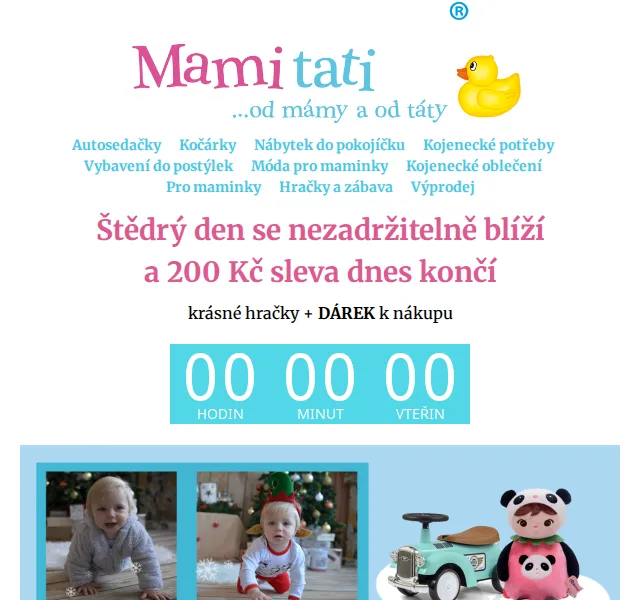 Mamitati: 200 Kč sleva, hračky a dárky – červenec 2026 | Nuslet.cz