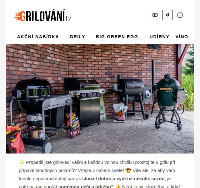 Grilování.cz - Tomáš Dytrych: Nabídka grilů a příslušenství – červen 2026 | Nuslet.cz