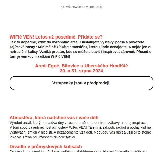 Egoé: WiFič VEN! vstupenky – srpen 2024 | Nuslet.cz