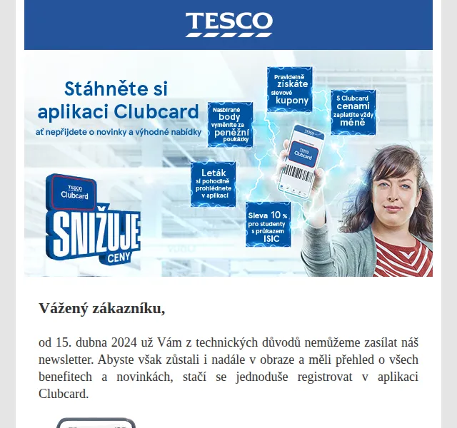 Tesco: Výhody aplikace Clubcard – červenec 2026 | Nuslet.cz