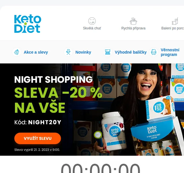 KetoDiet: 20% Night shopping sleva na vše – červen 2026 | Nuslet.cz