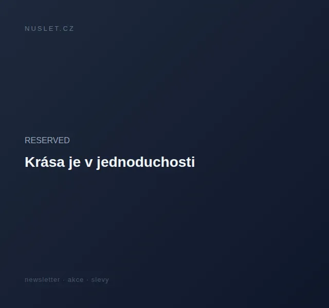 RESERVED: Podívejte se na naše novinky – červen 2026 | Nuslet.cz