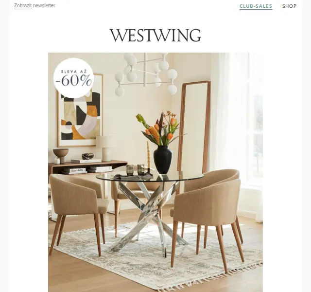 Westwing: Angel Cerdá se slevou až -60% – červen 2026 | Nuslet.cz