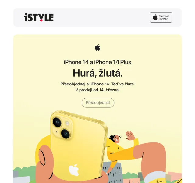 iSTYLE: Předobjednej iPhone 14 ve žluté – červen 2026 | Nuslet.cz