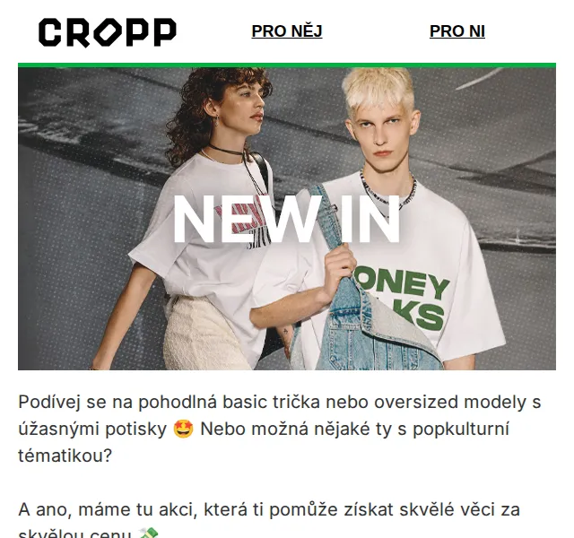 Cropp: sleva 30 % na trička – červen 2026 | Nuslet.cz