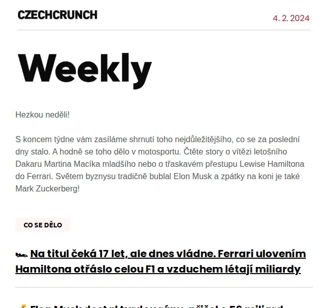 CzechCrunch: Přehled událostí – únor 2024 | Nuslet.cz