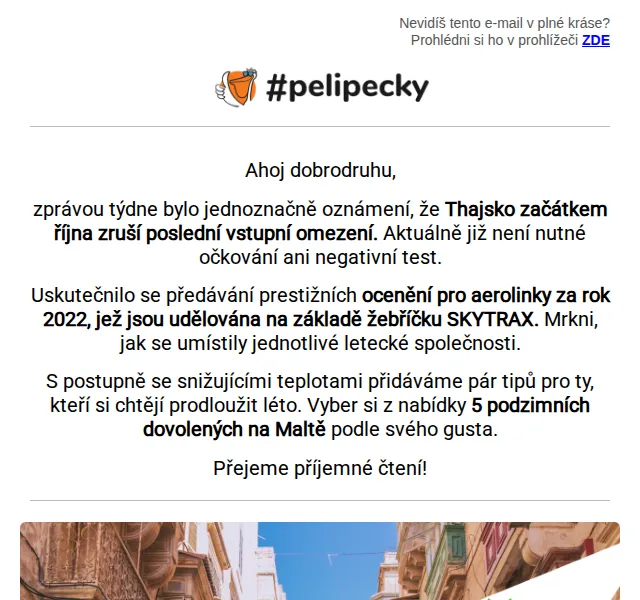 Tereza z Pelipecky.cz: Thajsko bez omezení + Malta – červenec 2022 | Nuslet.cz