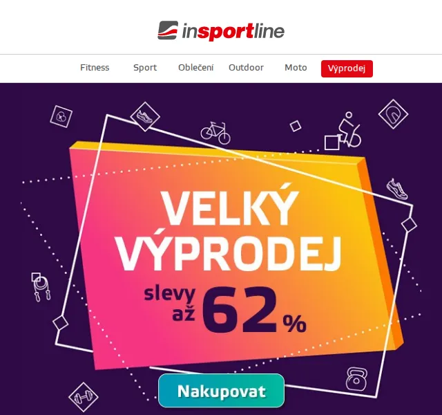 inSPORTline: Výprodej přes 500 kousků až -62 % – červen 2026 | Nuslet.cz