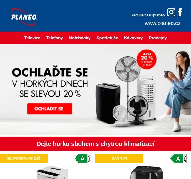 Planeo: Klimatizace Sencor se slevou 20 % – červen 2026 | Nuslet.cz