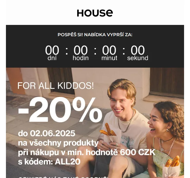 HOUSE: sleva 20 % na všechno – červen 2026 | Nuslet.cz