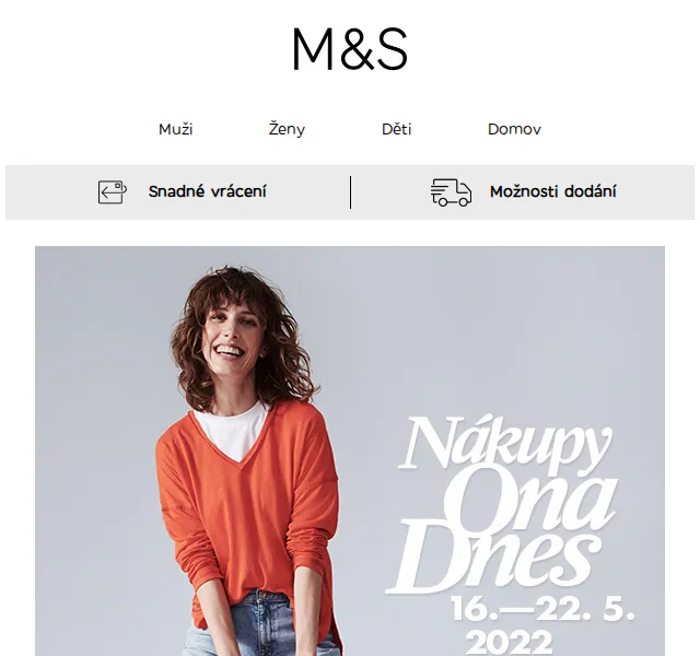 Marks and Spencer: –20 % s Ona Dnes – červen 2026 | Nuslet.cz