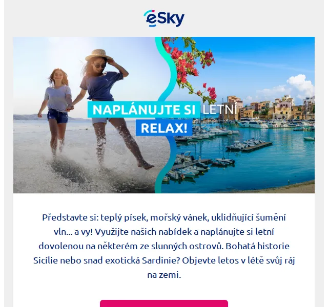 eSky.cz: Letní dovolená na ostrově – červen 2026 | Nuslet.cz