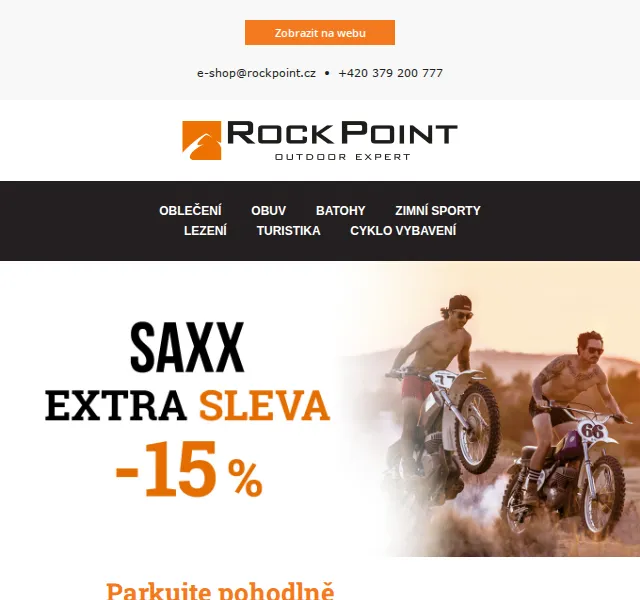 Rock Point: SAXX 15% sleva – červen 2026 | Nuslet.cz