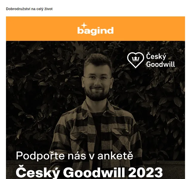 Bagind: Podpořte nás hlasem v Český Goodwill 2023 – červenec 2026 | Nuslet.cz