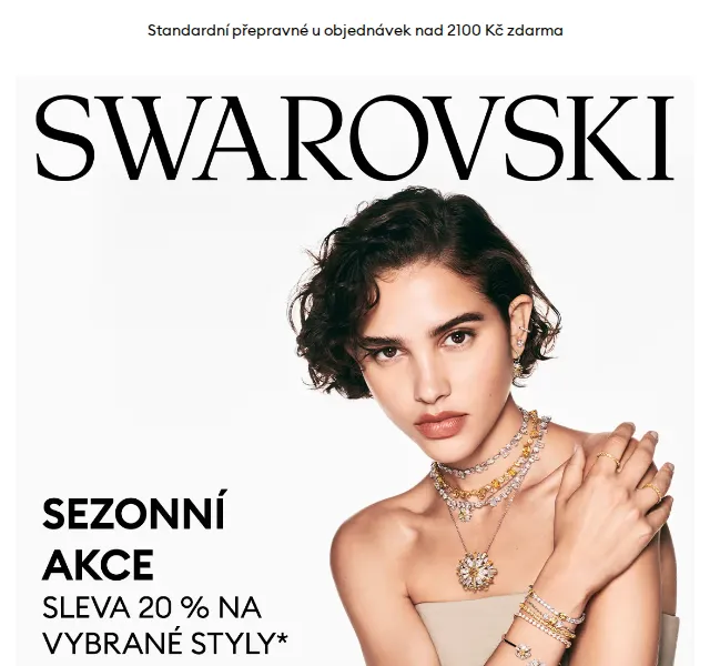 Swarovski: sleva 20 % na vybrané šperky – říjen 2026 | Nuslet.cz